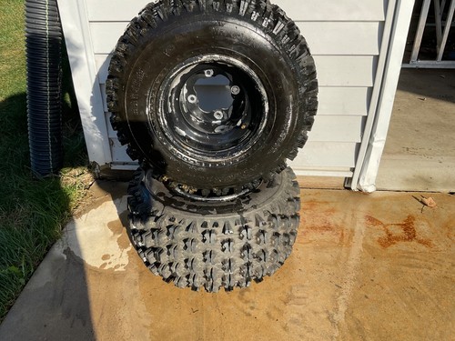 Yamaha Raptor 660 Rear Wheels And Tires OEM Painted