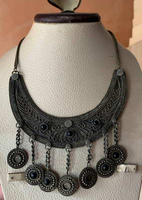 67g Antique Yemeni Filigree Necklace Ethnic Middle Eastern Boho Kirdan Choker