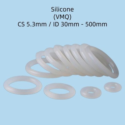 Silikon O Ring Schnurstärke 5,3mm Dichtungsring Dichtring O-Ringe ID 30mm-500mm
