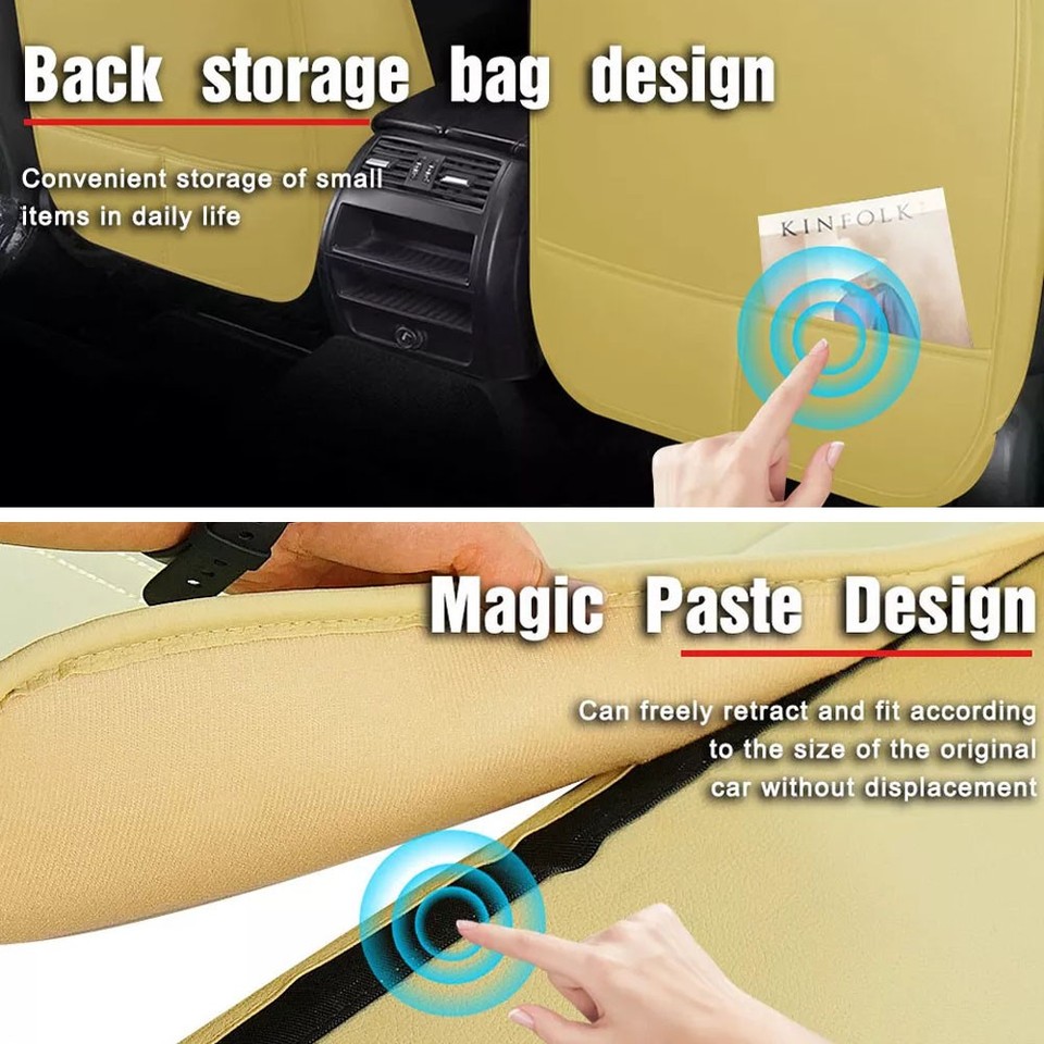 Maidao Car Seat Covers Leather Set for Lexus for SC 2019-Present 5 Seats Compatible Airbag Waterproof Front Rear Cushion Protector with Pillow Green