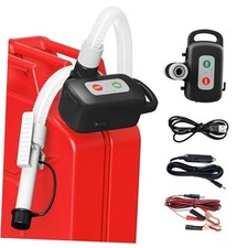 Fuel Transfer Pump with Auto Stop Sensor, Rechargeable Gas Transfer Pump Black