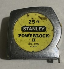 Stanley Powerlock 2 II Tape Measure 25 Ft 33-425 Made in USA Vintage
