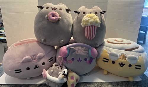 Pusheen Squisheen Plush Lot of 6 Cat Swan Floatie Keychain Places Cats Sit Gamer
