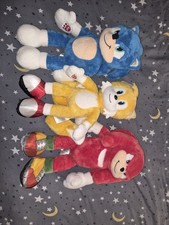 RARE EXCLUSIVR Build A Bear Sonic Tails And Knuckles Plushies