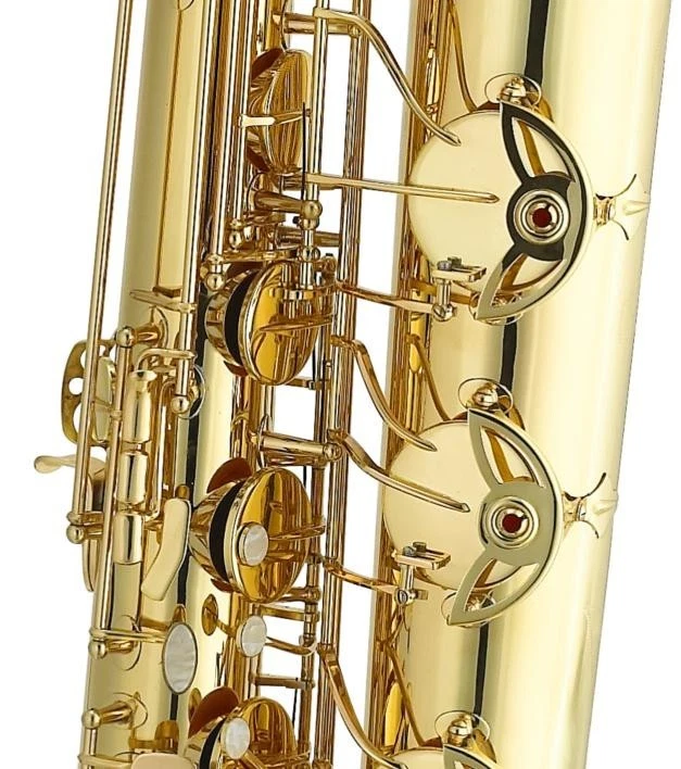 Saxofone barítono profissional Eastern Music -Corpo lacado a ouro e teclas -Baixo A - Imagem 4 de 4