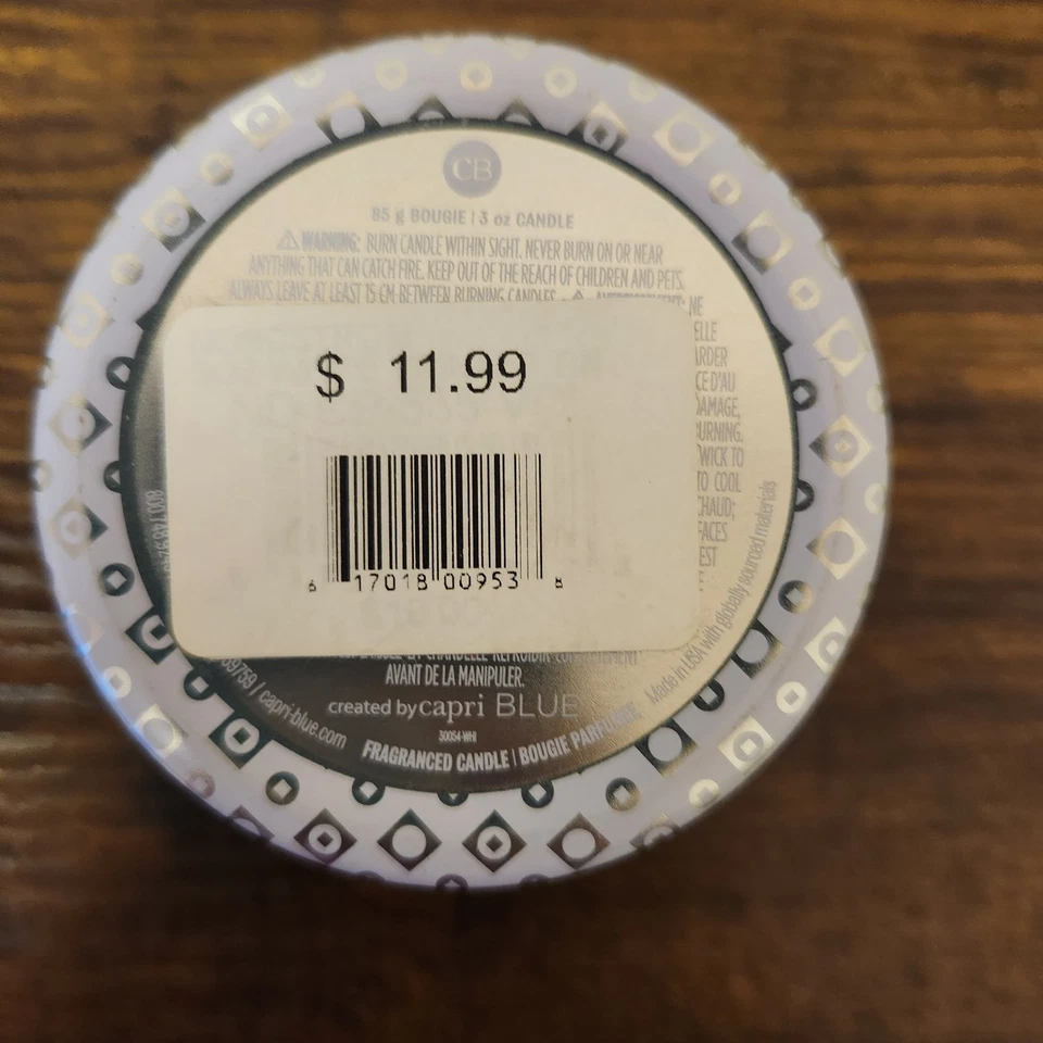 Capri 蓝色火山白色迷你锡,3 盎司(全新) — 第 2/4 张图片