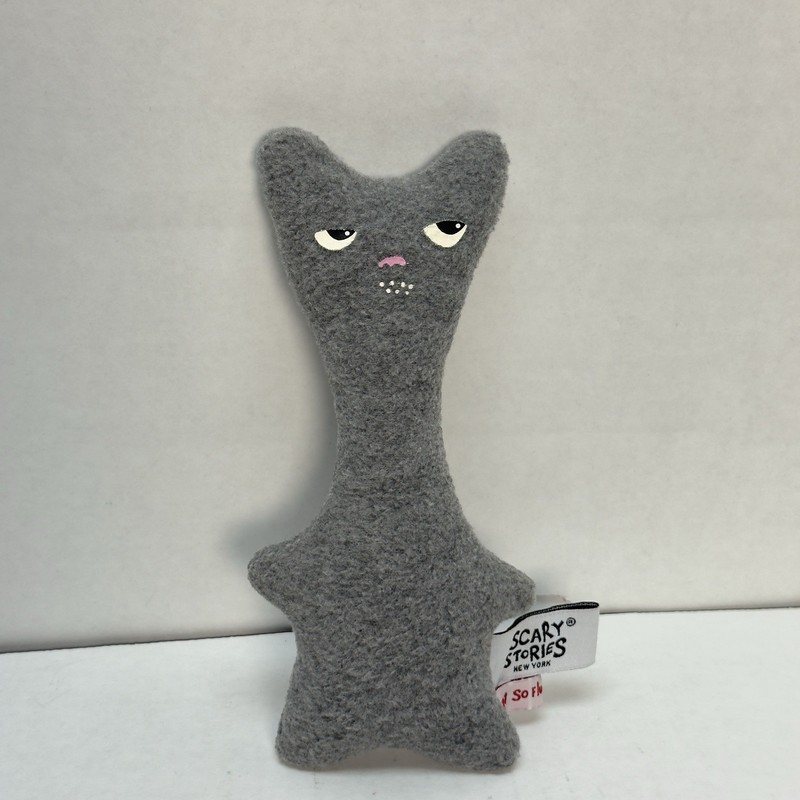 Vtg Scary Stories Not So Fluffy Fiona Cat Plushy Naughty Pet Gray Stuffed Animal