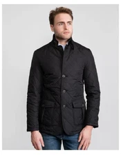 Black ~ BARBOUR LUTZ Men's Quilted Jacket MSRP$380 Rugged & Sophisticated