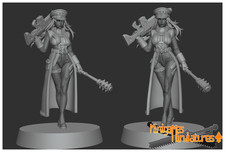 Imperial Kommissar Asuka miniature by Minigames Miniatures. 28-32mm print