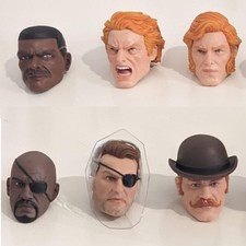 Marvel Legends 6 HEAD LOT Custom Figure Fodder Nick Fury Dugan GI Joe Classified