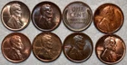 8x AU-UNC Lincoln Cents, 2x 1909, 1909 VDB, 1911, 1915, 1918-D, 1921, & 1930