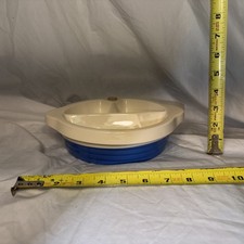 VINTAGE - MCM - Excello Hot Water Warming Ceramic Baby Food Dish. PLZ READ DESC.