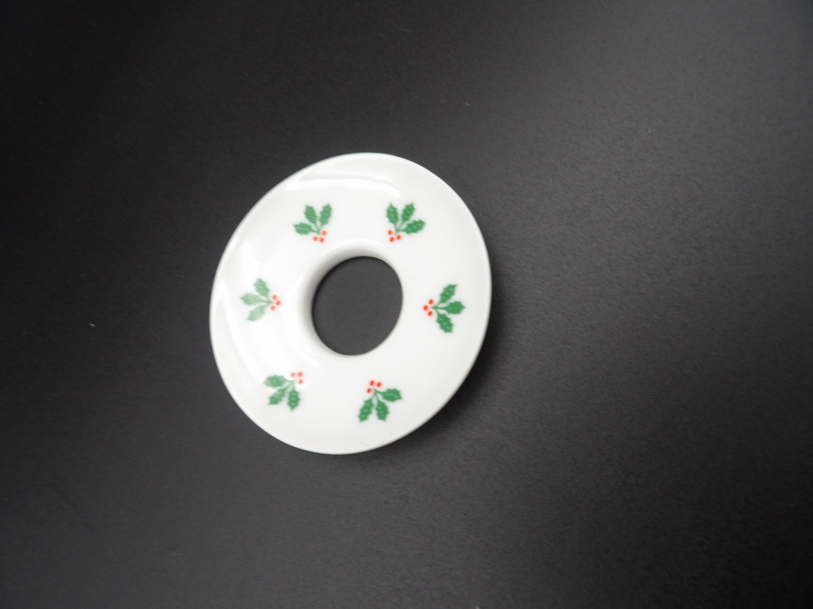 Vintage Hallmark Bobeches Christmas Holly Candle Drip Holders 2.75”