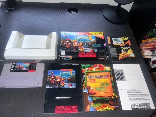 Donkey Kong Country 3 (Super Nintendo SNES) Complete CIB/Manuals/Inserts Mint✨