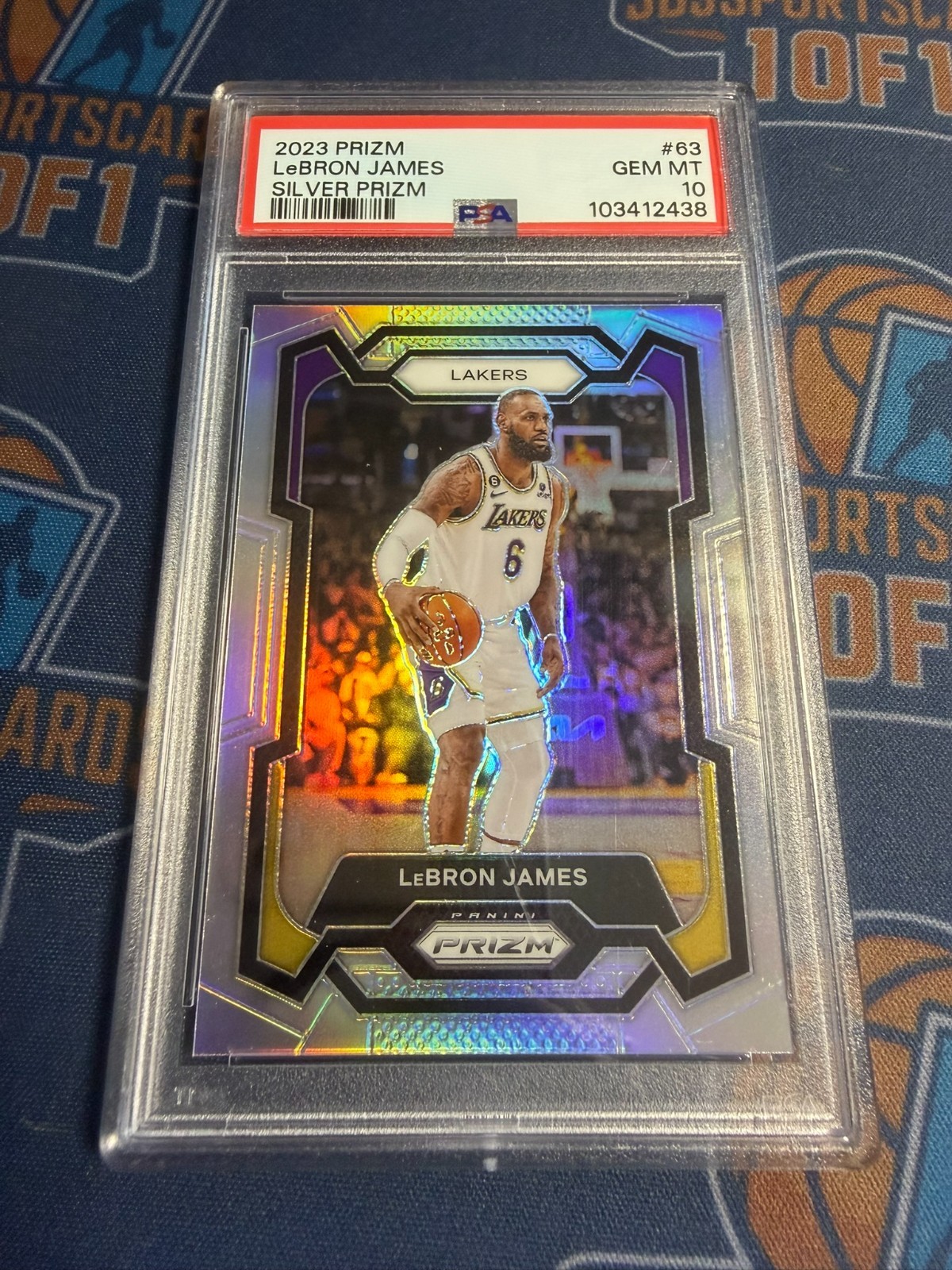 2023 Panini Prizm LEBRON JAMES Silver Prizm #63 PSA 10 Lakers GOAT