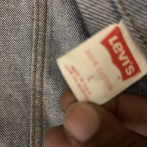 Levi's Men's Blue Denim Jacket Button Front Pockets Point Collar L 70507-0214 image 5