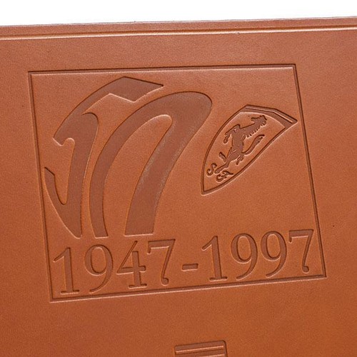 Ferrari 50th Anniversary Leather Relief Made by Schedoni 30×23 cm 1947-1997 New - Picture 3 of 10