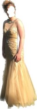Gold Embellished Prom Dress size 10