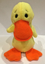 Ty Beanie Babies Quackers the Duck 6" Yellow Stuffed Animal