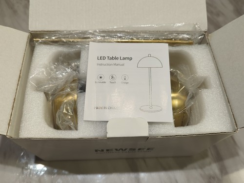 Pack de 2 Lámparas de Mesa Inalámbricas LED Doradas Recargables, Tacto Inalámbrico Dorado-Juego de 2 - Imagen 9 de 9