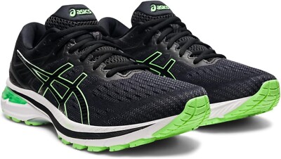 ASICS Men's GT- 2000 9 Running Shoes, 8, Black/Bright Lime