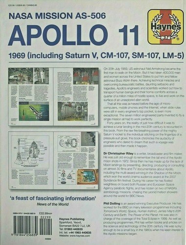 Apollo 11 NASA Mission AS506 1969 Haynes Owners Manual Hardback Book New - Picture 2 of 2