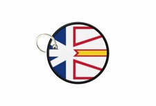 Keychain Canada Flag Newfoundland Labrador Printed Round