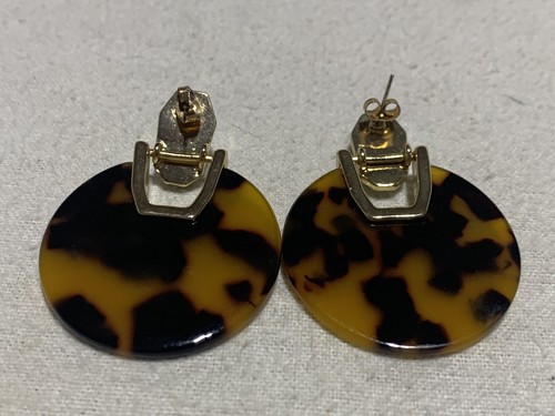 Acrylic Animal Print Two Tone Fashion Costume Jewelry Earrings - Imagen 2 de 2