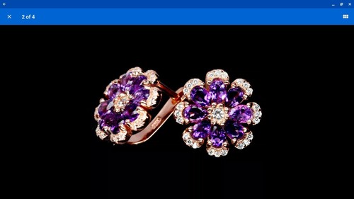 NATURALE 5 X 7 mm. ORECCHINI IN ARGENTO STERLING 925 MULTICOLORE OPALE E ZIRCONI BIANCHI - Foto 2 di 3