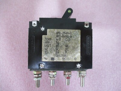 AM2-B6B0-A CIRCUIT BREAKER 50 AMP 65V AM2-Z549-1 HEINEMANN (Lot of 1)