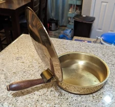 Vintage Brass Silent Butler with U.S. Army 108th NY Army Infantry crumb catcher