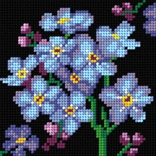 Orchidea Gobelin canvas for halfstitch without yarn Forget-Me-Nots 3510D