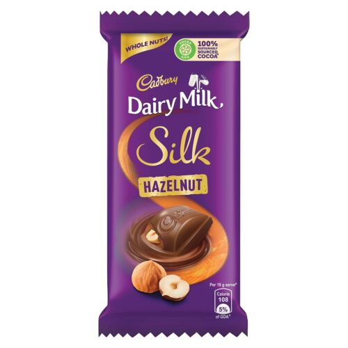 Cadbury Hazelnut Dairy Milk Silk Chocolate Bar With Riveting Taste 10 x 58 gm