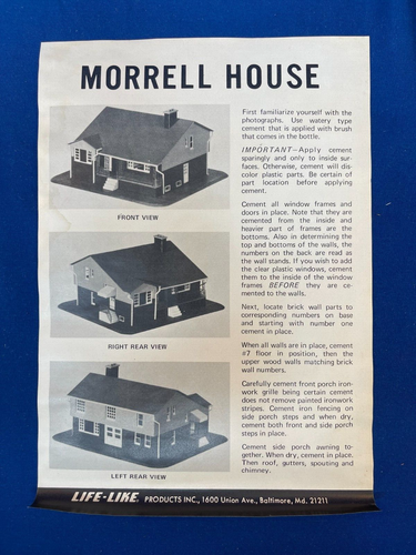 Life Like HO Scale HOMES Morrell Home S352K Bausatz ungeöffnet Modelleisenbahn Landschaft - Bild 6 von 12