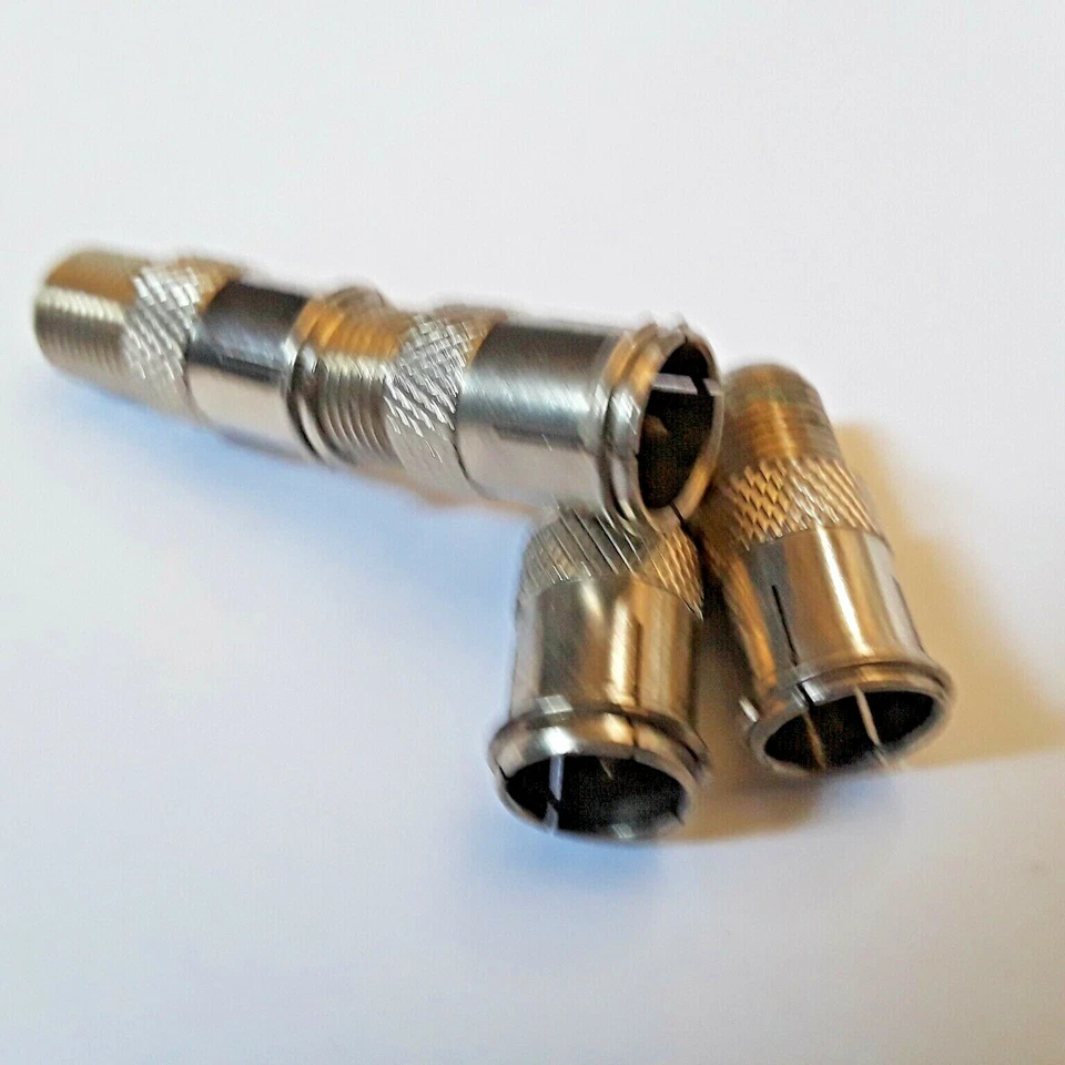 F Type Quick Plug RF Coax Male to Female M/F FREE SHIPPING FROM CA USA 4 PCS - Image 2 of 4