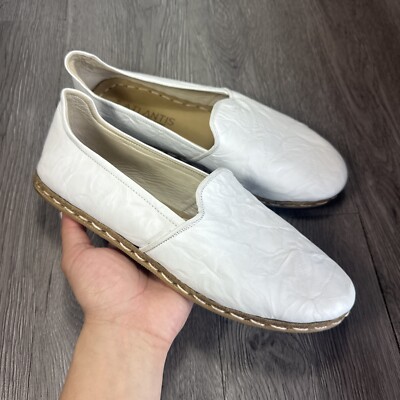 Atlantis Barefoot Shoes Mens 9.5 White  Leather Loafers Handmade Turkey Atlantis Barefoot Shoes Mens 9.5 White Leather Loafers  main image 3