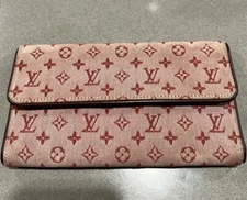 Authentic LOUIS VUITTON M92244 Monogram Mini Porte Tresor International Tri-...