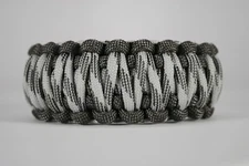 550 Paracord Survival Bracelet King Cobra Gray/Grayscale "Made in the USA"