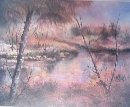 Lake Scene With Birches By Merilyn Rocks - 第 1/2 張圖片