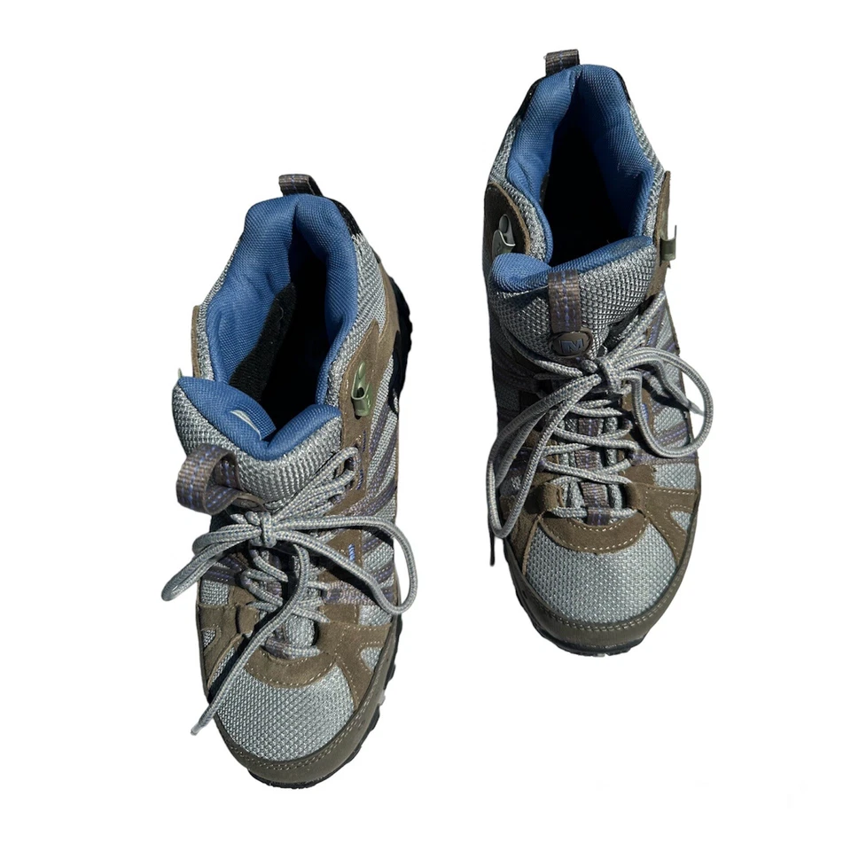 Merrell Yokota Mid wasserdichte gestromte Damen-Trailstiefel Größe 9 Outdoor Wandern