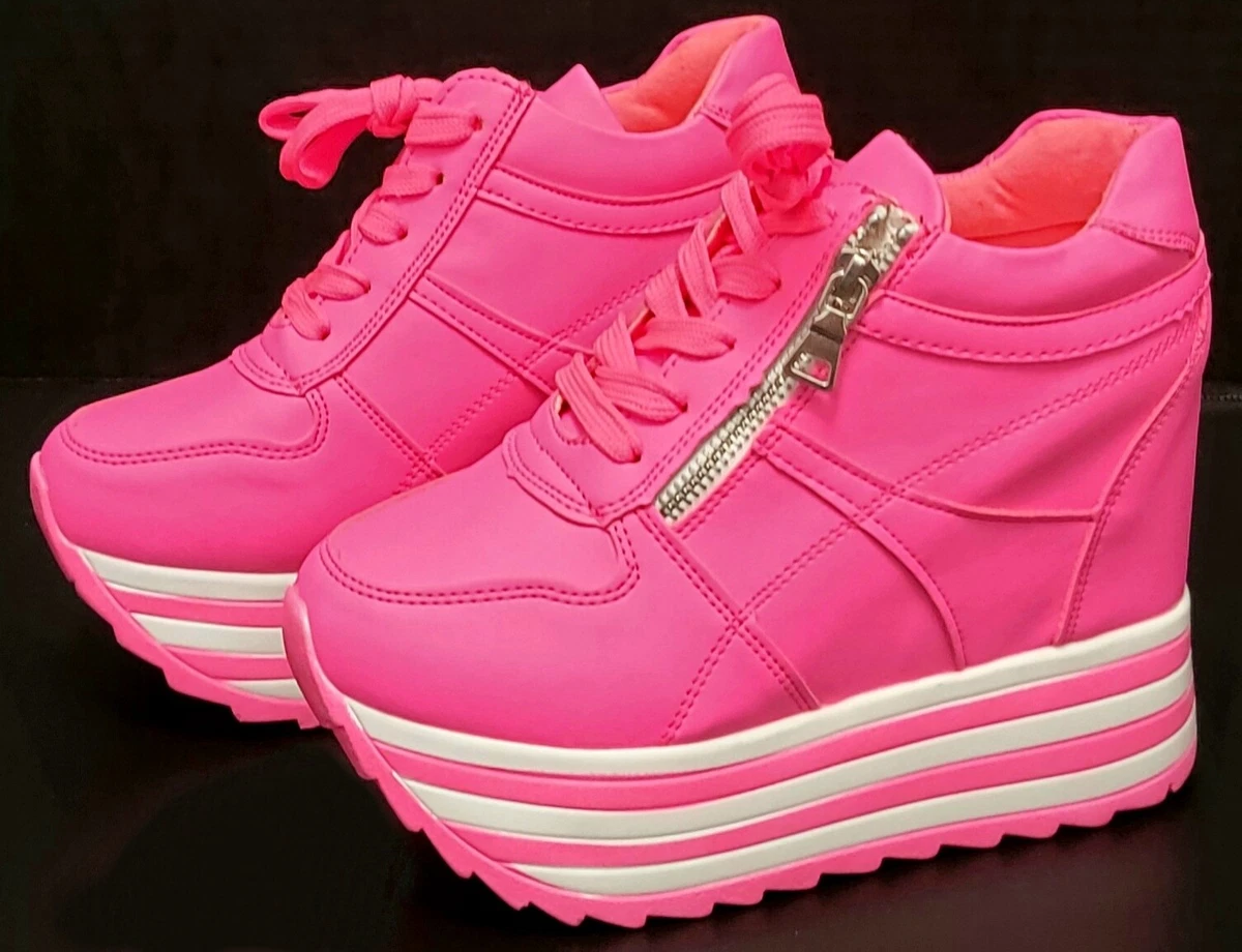 Sneakers platform rosa sale