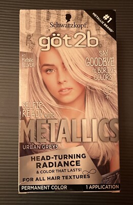 Got2b Metallic Permanent Hair Color, M71 Metallic Silver