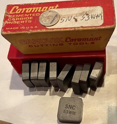 SNC 53WM COATED SANDVIK CARBIDE INSERT, 9 INSERT LOT, NEW, USA