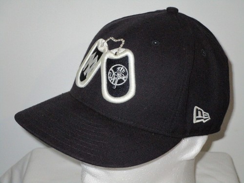 Official New York Yankees New Era MLB Military Dog Tag 59FIFTY Fitted Hat 7.25 - Picture 2 of 10