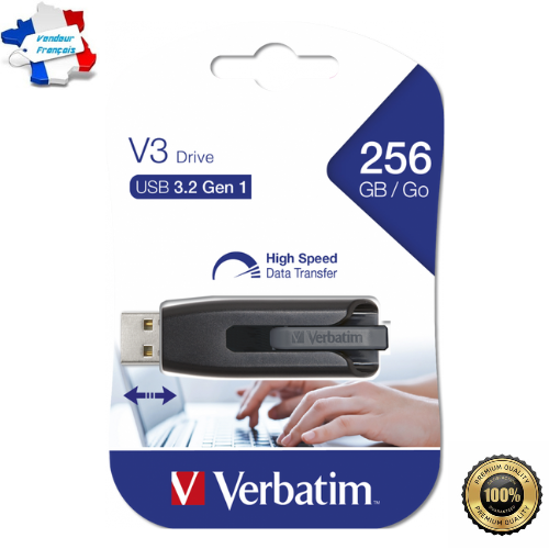 VERBATIM Store 'n' Go V3 Clé USB USB-3.2 Gen 1 256 Go - Afbeelding 1 van 7