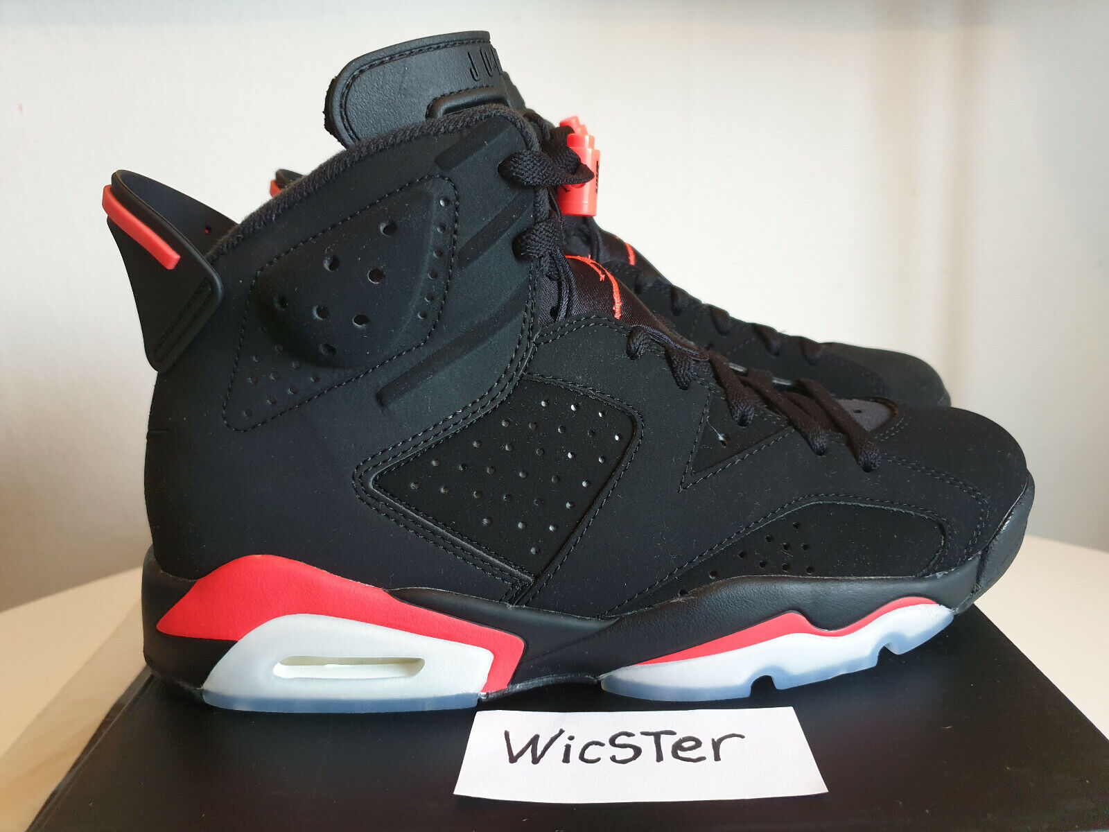 NIKE AIR JORDAN VI 6 Black Infrared US Size 8 384664-060 OG Retro