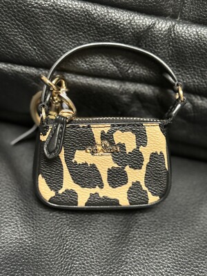 NWT Coach CX073 Mini Nolita Leather Bag Charm Key Chain With