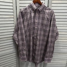 Burberry London Mens Large Made In USA Button Down Shirt Long Sleeve