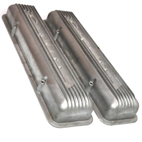 1956-1958 Corvette Valve Covers Aluminum 7 Fin Staggered Bolt 3726086 NOS - Picture 7 of 12