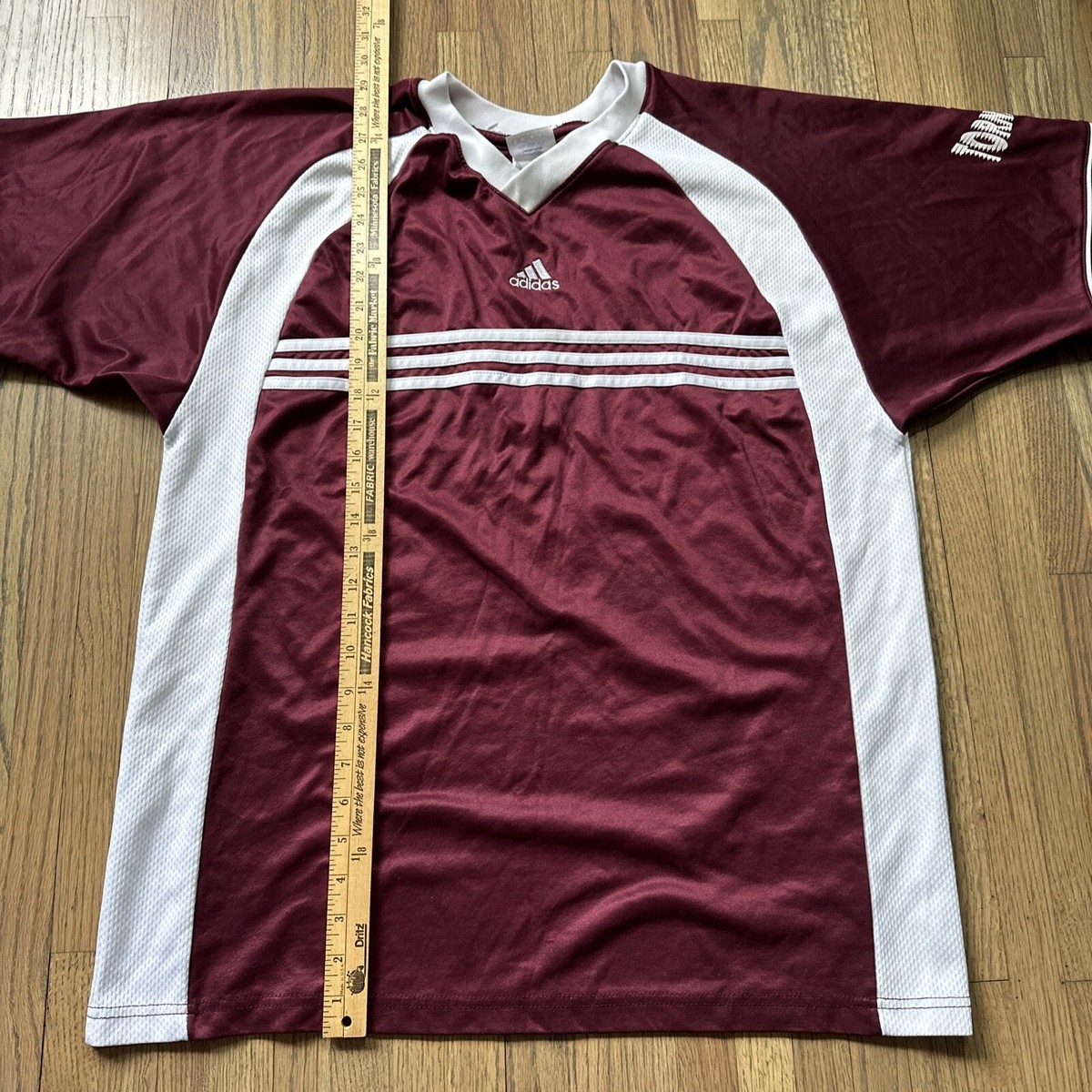 VTG Adidas Soccer Football Jersey Burgundy #1 Made In USA SZ